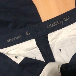 Perfect Khaki by Gap.  Size 0 regular, navy blue.